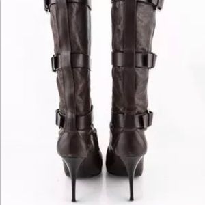 Giuseppe Zanotti knee high buckle strap boots